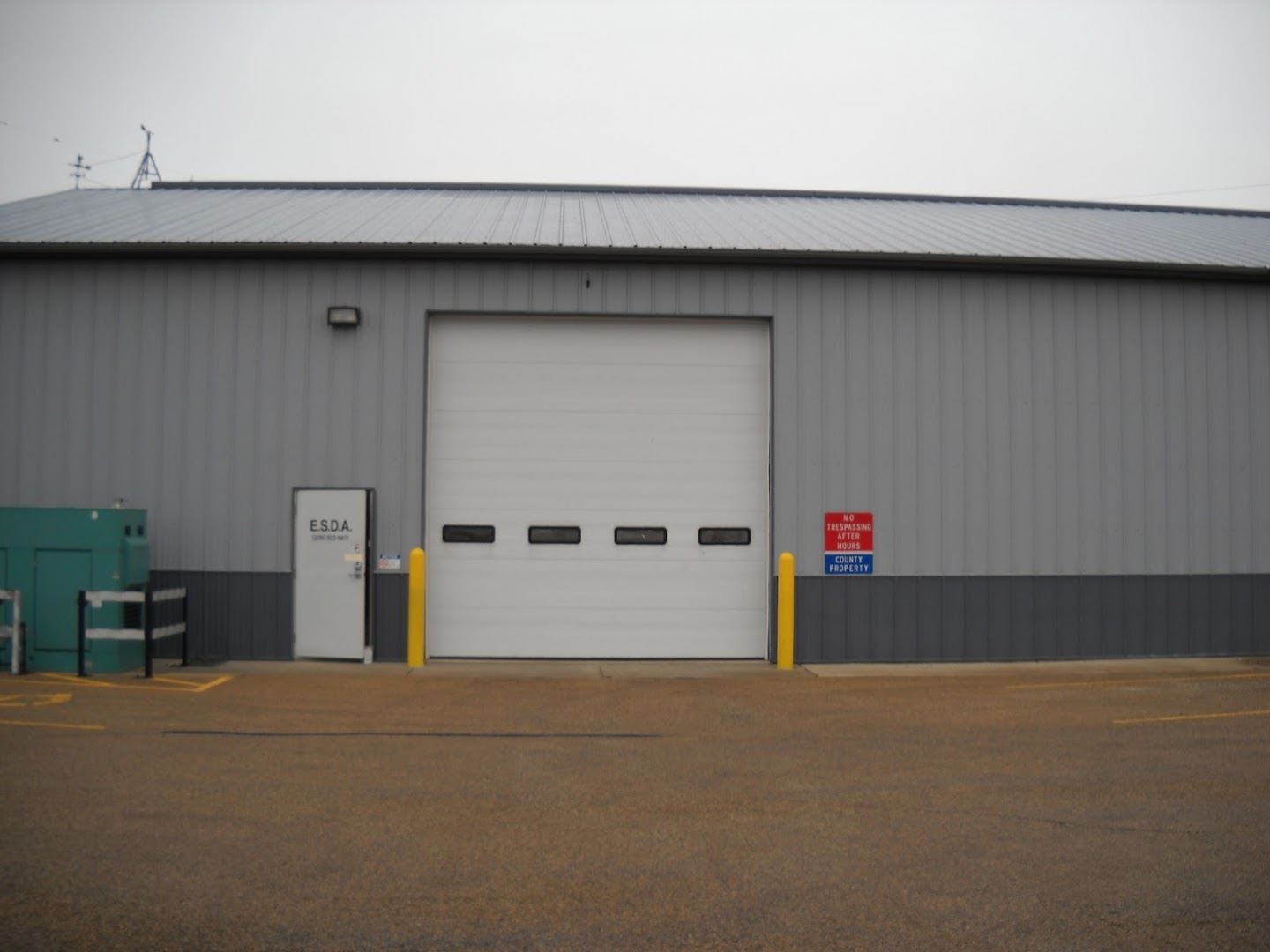 Emergency Management Shed and Shed Door